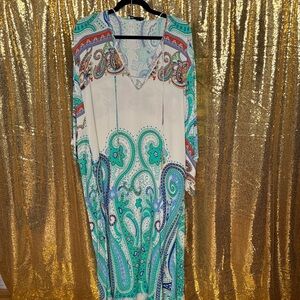 Zara Paisley Kaftan Dress